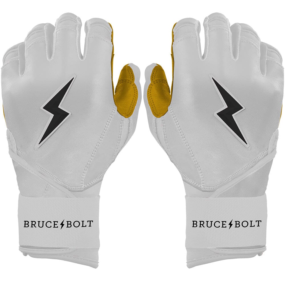 Premium Long Cuff Batting Gloves with Cabretta Leather | Bruce Bolt