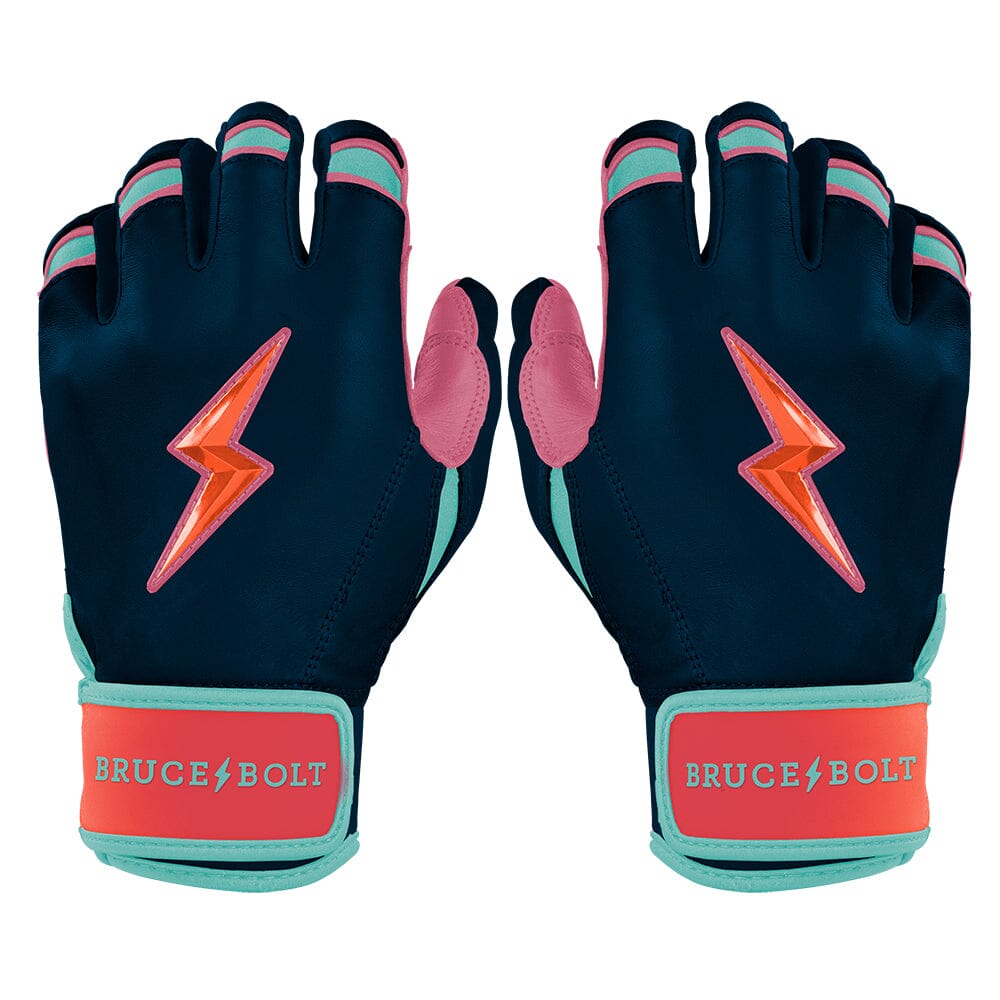 Premium Pro Short Cuff Batting Gloves with Reinforced Palm | Sunset Series
