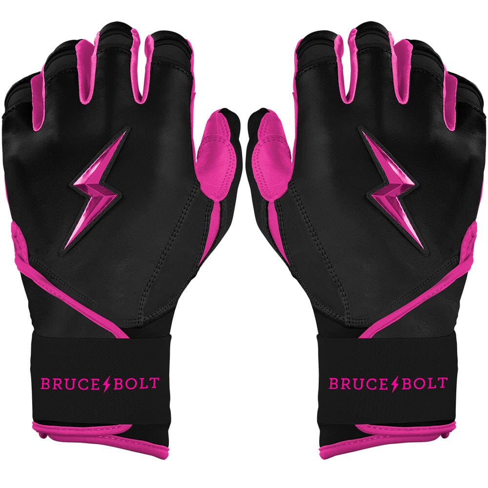 Premium Long Cuff Batting Gloves for Baseball & Softball | Bruce Bolt Pro Series