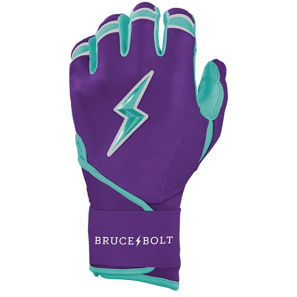 Premium Long Cuff Batting Gloves with Cabretta Leather | Marte Purple