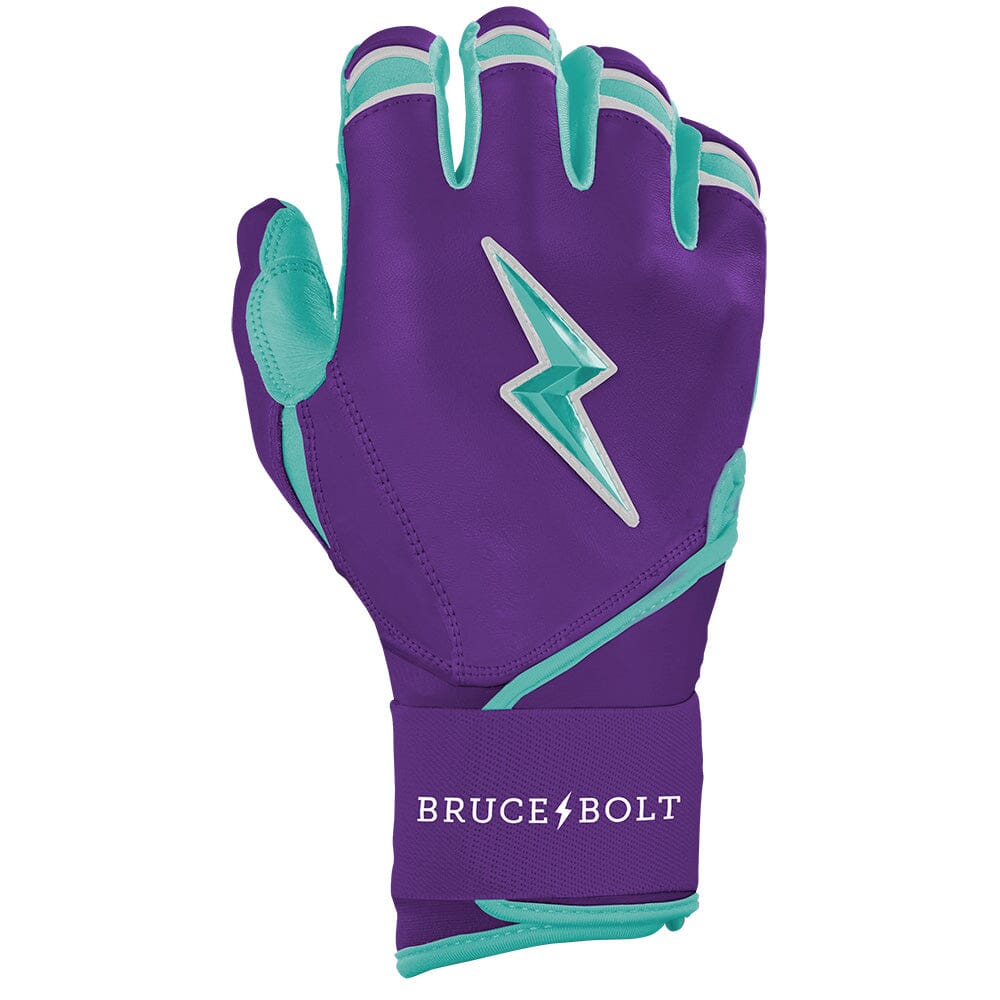 Premium Long Cuff Batting Gloves with Cabretta Leather | Marte Purple
