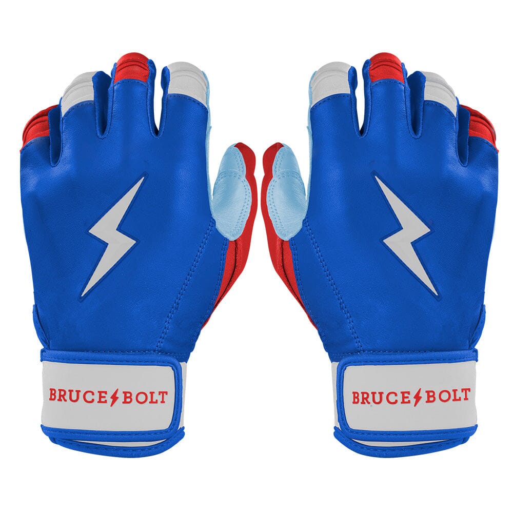 Premium Short Cuff Batting Gloves with Cabretta Leather & Wrist Support | Bruce Bolt