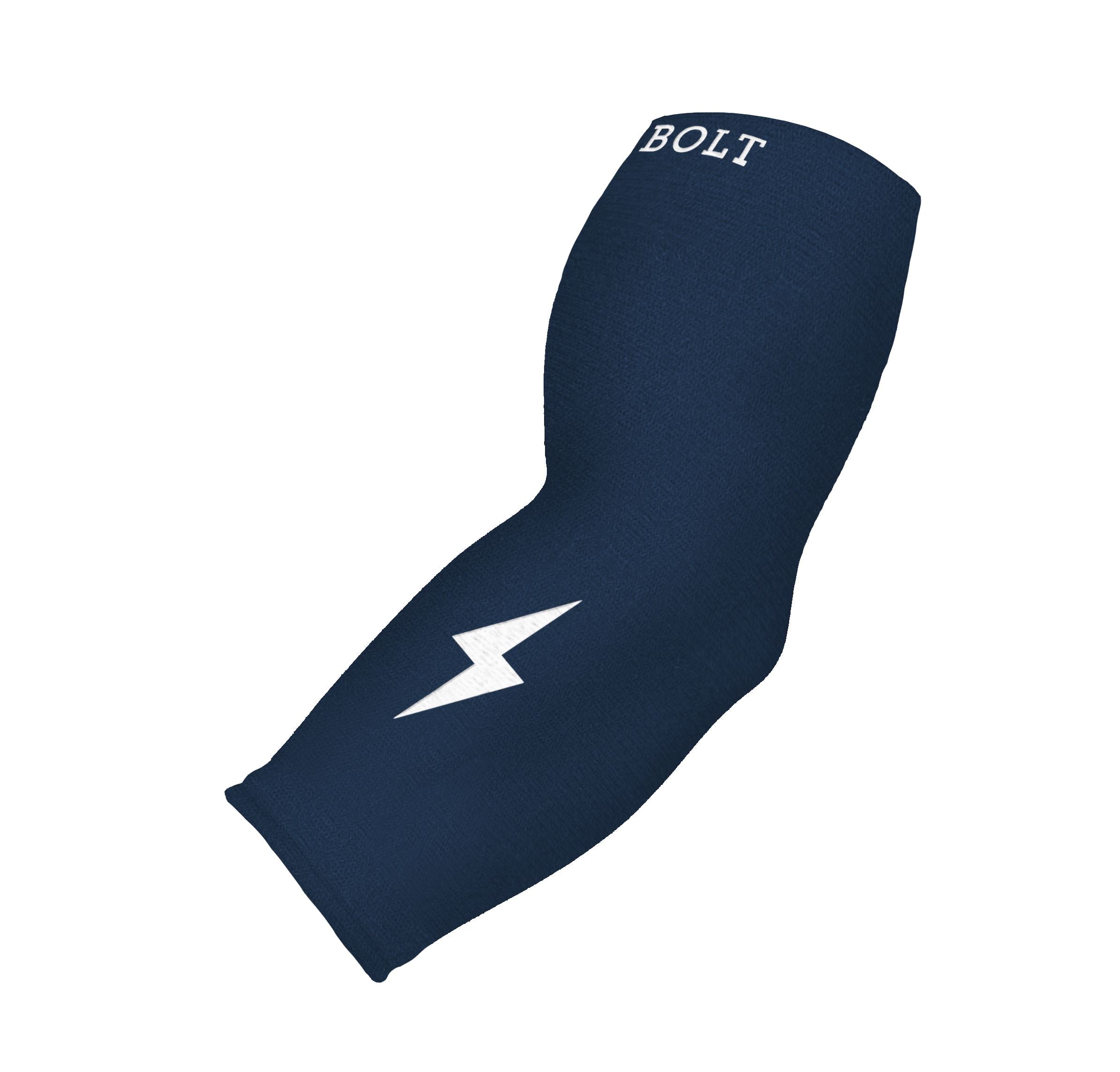 Graduated Compression Arm Sleeves for Baseball & Recovery | BRUCE BOLT 3/4 Navy