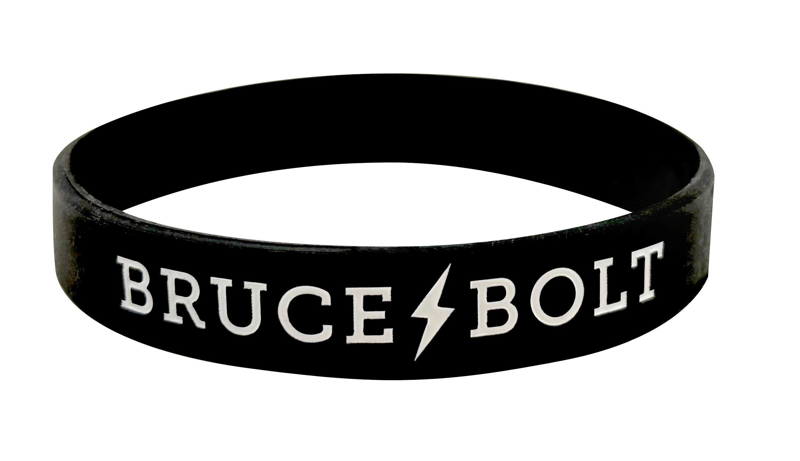 Silicone Bracelet for Sports & Fitness | Bruce Bolt Black