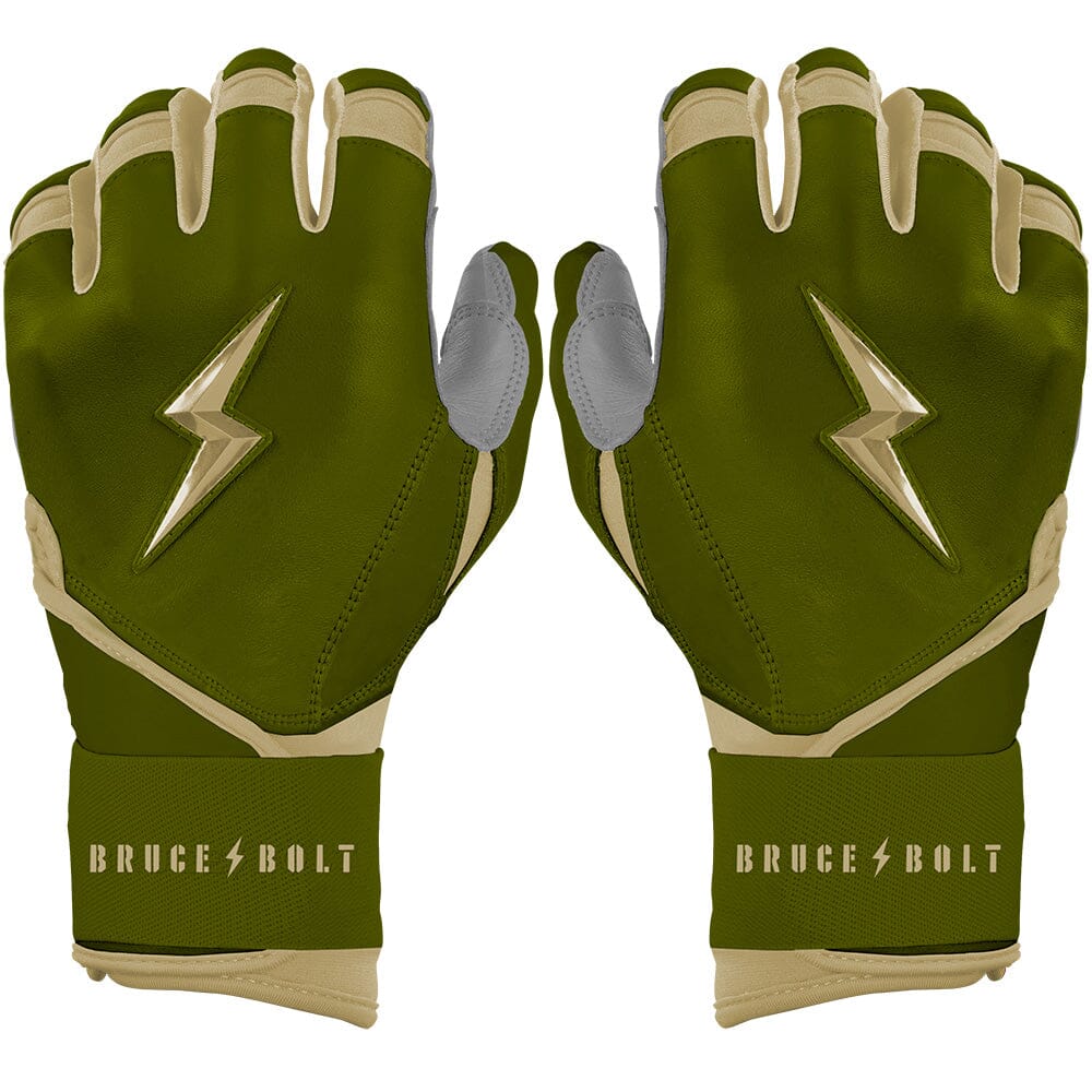 Premium Long Cuff Batting Gloves with Cabretta Leather & Reinforced Palm | Patriot Series