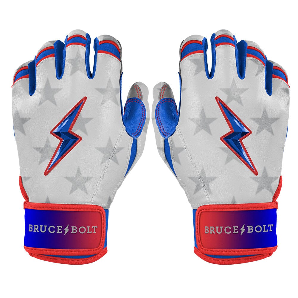 Premium Short Cuff Batting Gloves with Stars Design | Bruce Bolt Creator Series