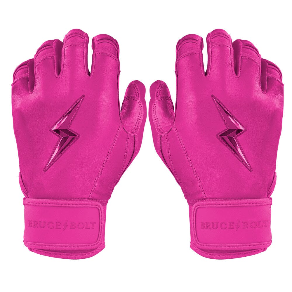 Premium Short Cuff Batting Gloves with Reinforced Palm | CLARK Series Pink