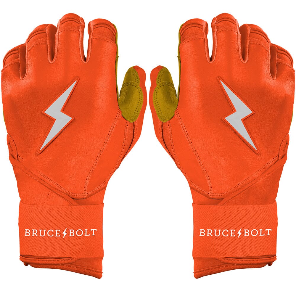 Premium Long Cuff Batting Gloves with Cabretta Leather | Bruce Bolt