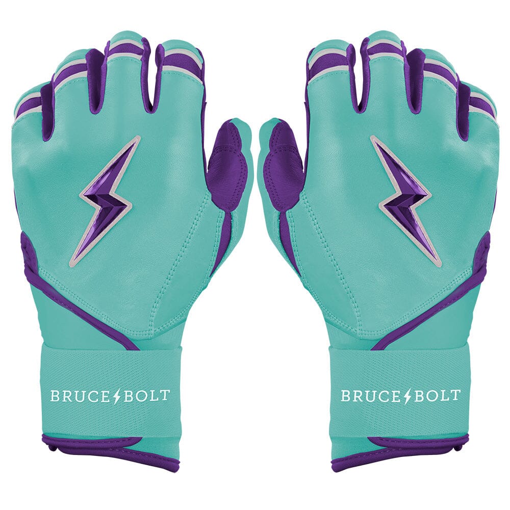 Premium Long Cuff Batting Gloves with Cabretta Leather & Double Reinforced Palm | Bruce Bolt
