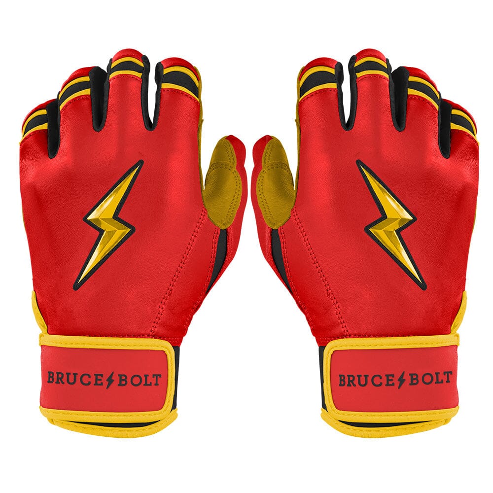 Premium Short Cuff Batting Gloves with Cabretta Leather | Bruce Bolt