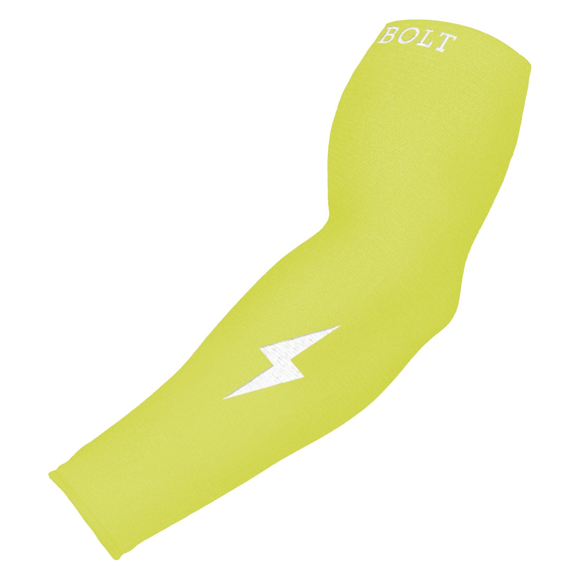 Graduated Compression Arm Sleeve for Baseball & Recovery | BRUCE BOLT Neon Yellow