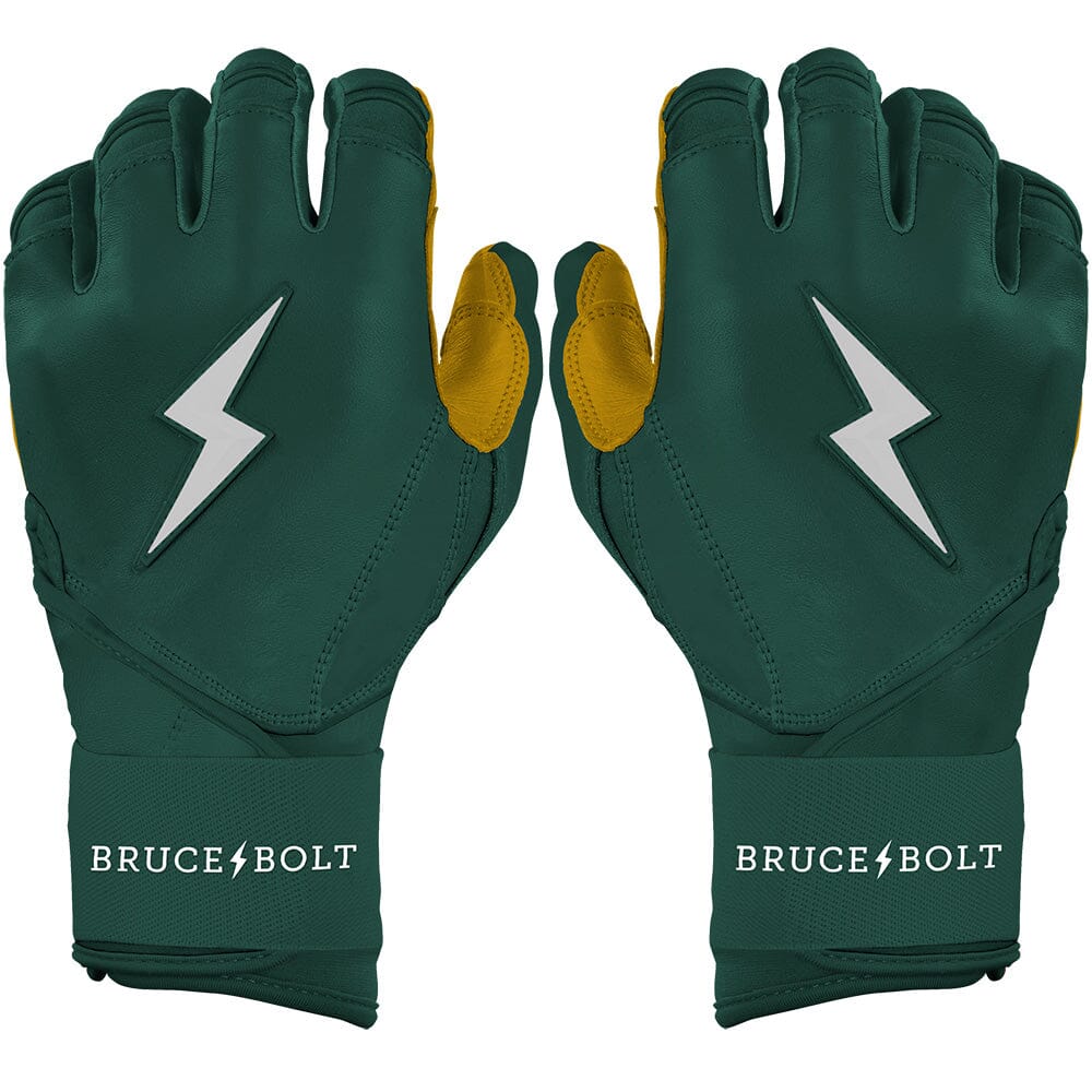 Premium Long Cuff Batting Gloves with Reinforced Leather | Bruce Bolt