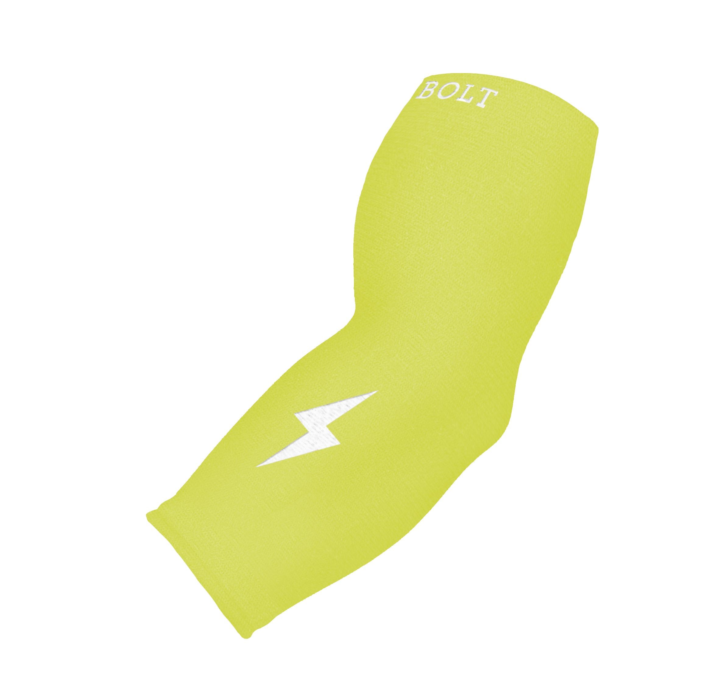 3/4 Compression Arm Sleeve for Baseball & Recovery | BRUCE BOLT Neon Yellow