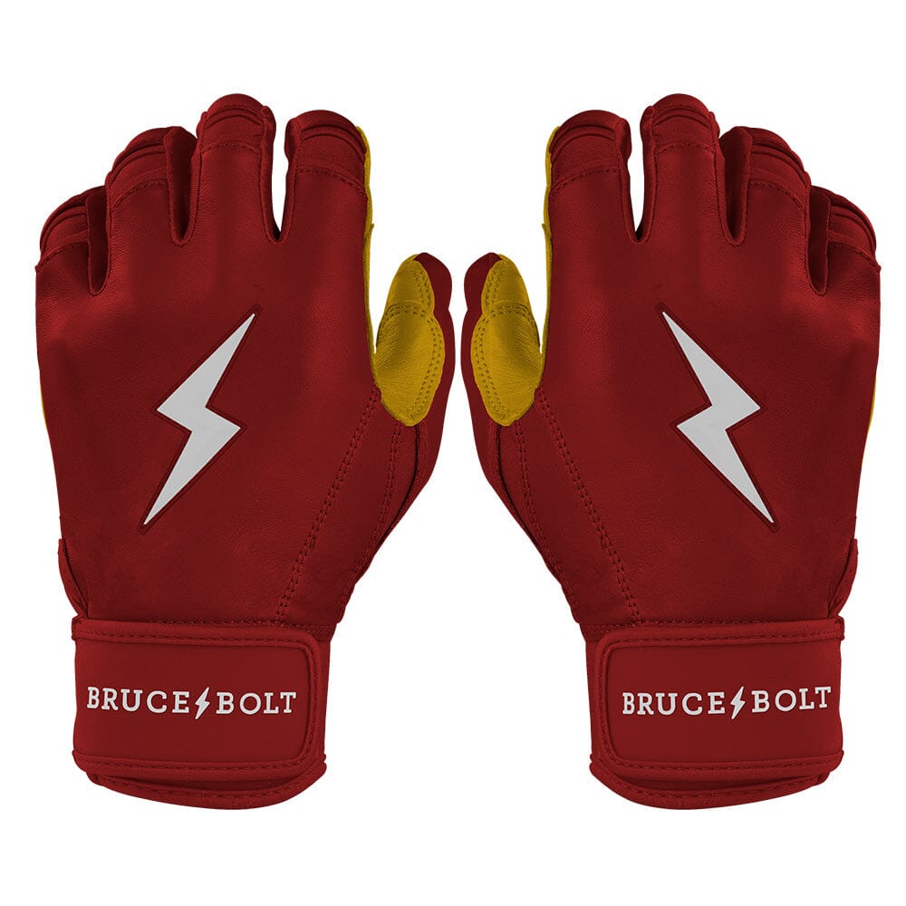 Premium Pro Short Cuff Batting Gloves with Reinforced Palm & Wrist Support | Bruce Bolt