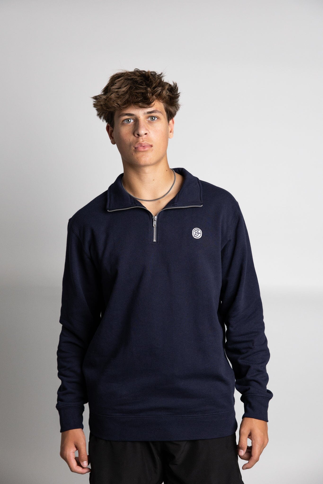 Men's Quarter-Zip Fleece Pullover for Golf & Casual Wear | BOLT Crest