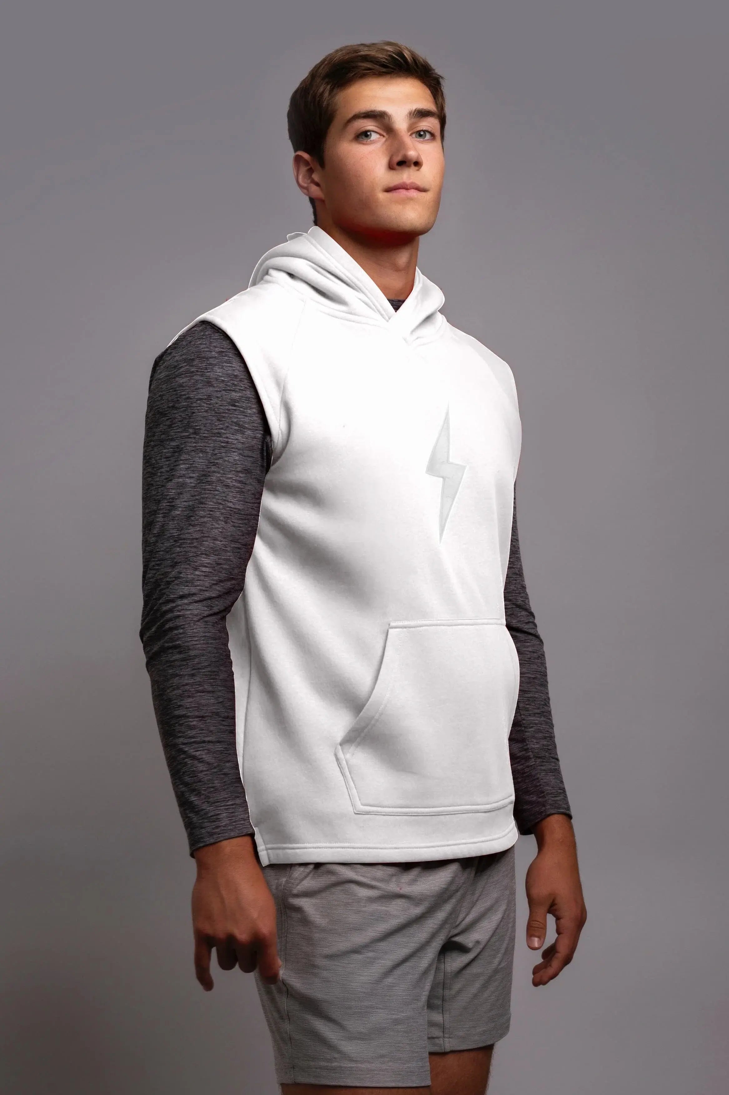Sleeveless Hoodie for Athletes | Cotton-Poly Blend | BRUCE BOLT