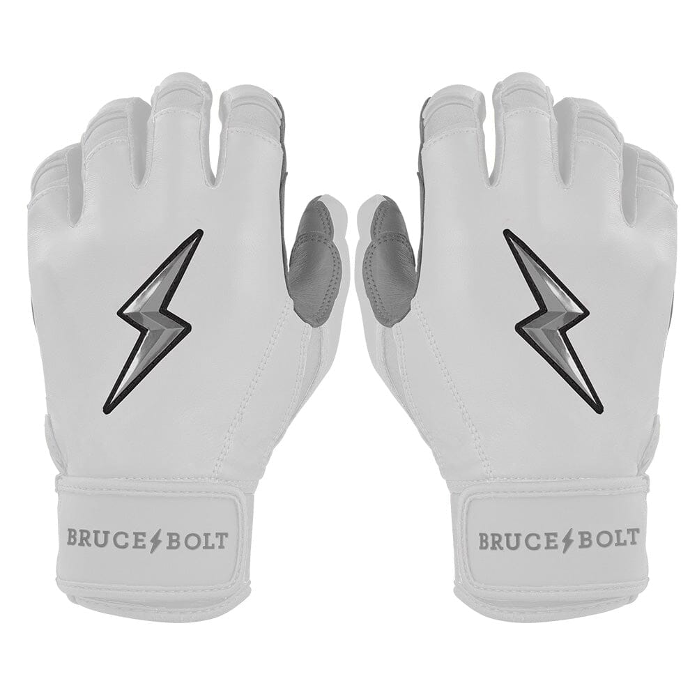 Premium Short Cuff Batting Gloves with Reinforced Palm | Bruce Bolt Pro Chrome