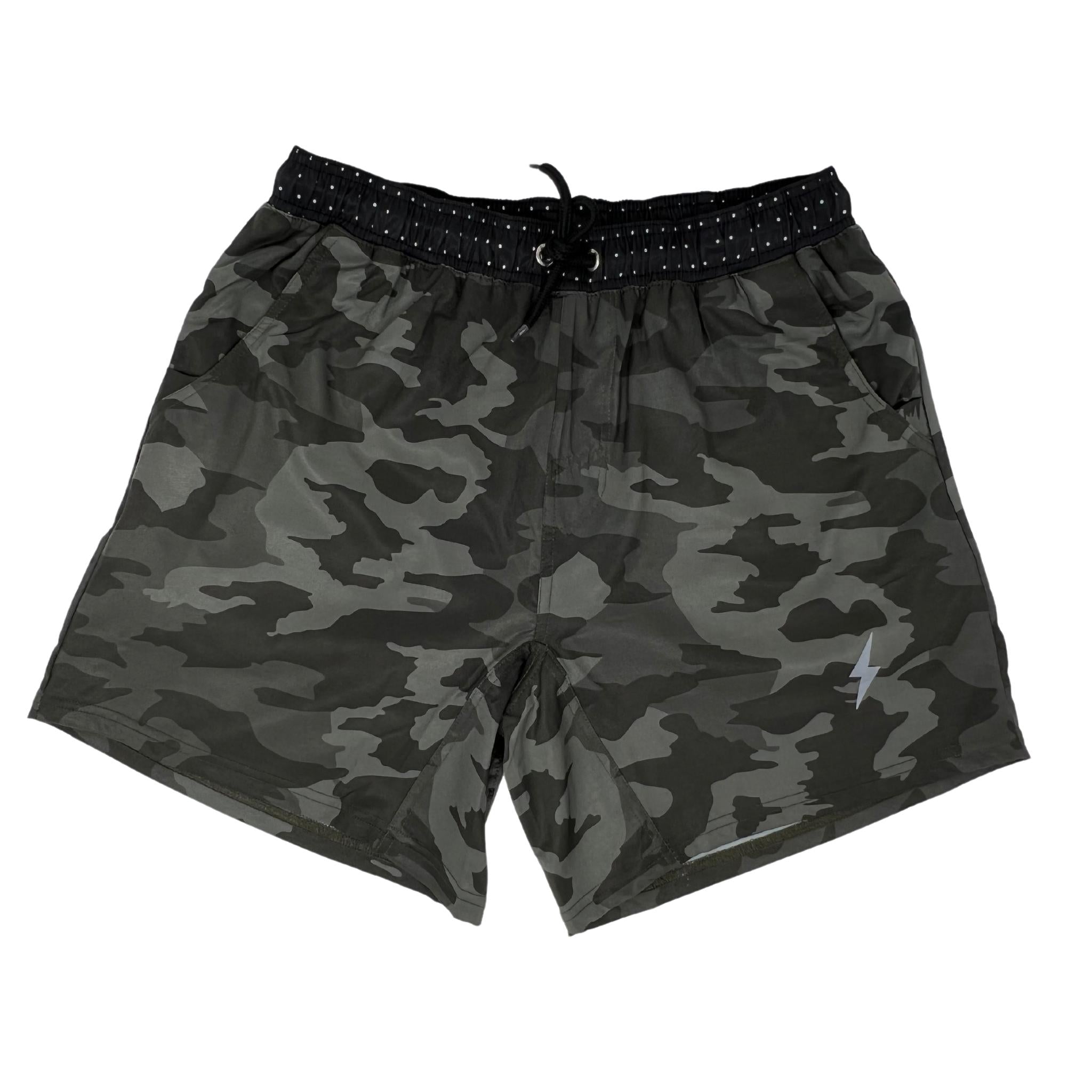 5" Performance Shorts with Built-In Liner & Pockets | Bruce Bolt Camo Green