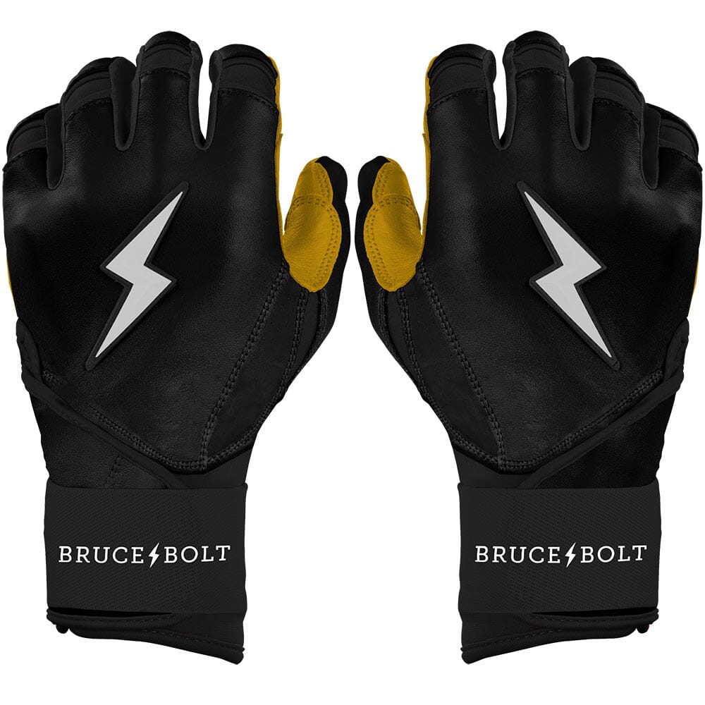 Premium Long Cuff Batting Gloves with Reinforced Leather | Bruce Bolt Pro