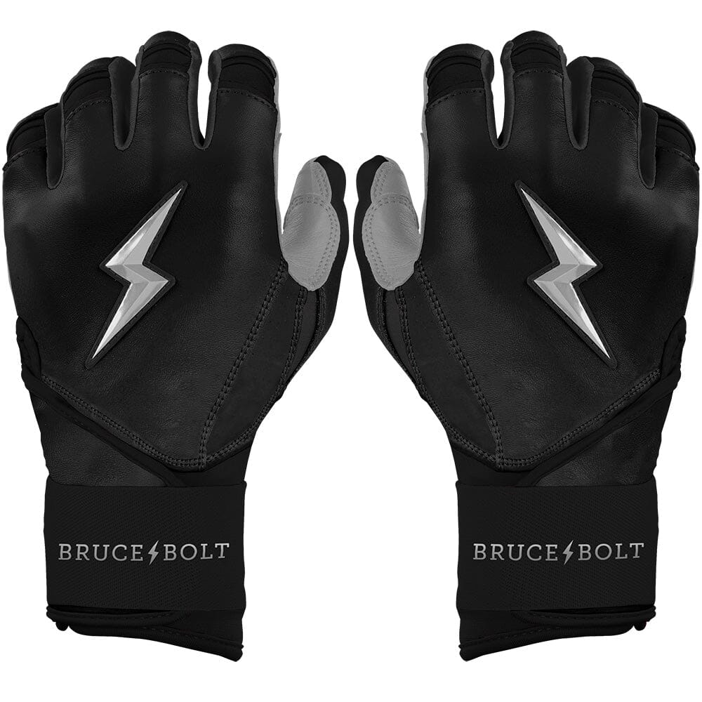 Premium Long Cuff Batting Gloves with Cabretta Leather & Double Reinforced Palm | Bruce Bolt