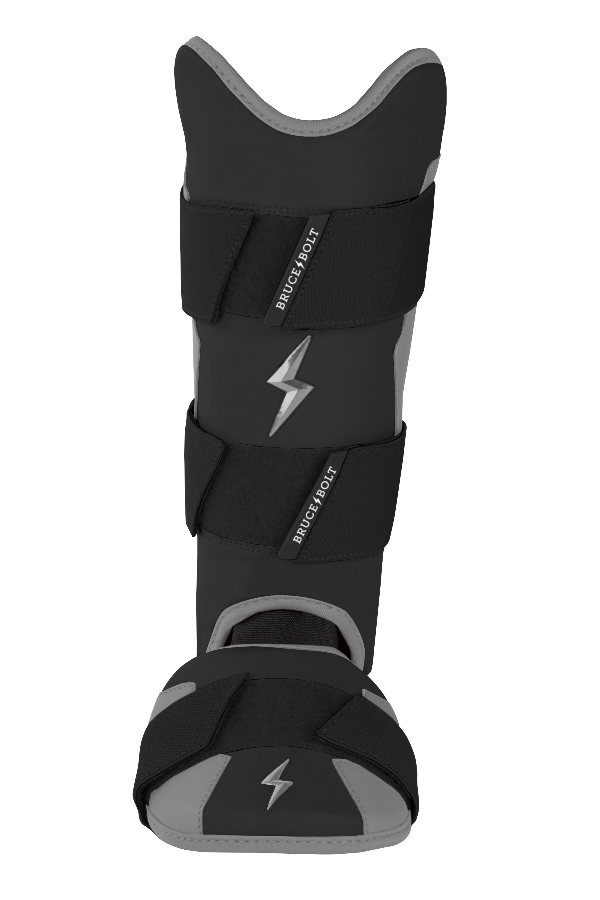Baseball Leg Guard with Moldable Shell & Sharkskin Inner | BRUCE BOLT Chrome