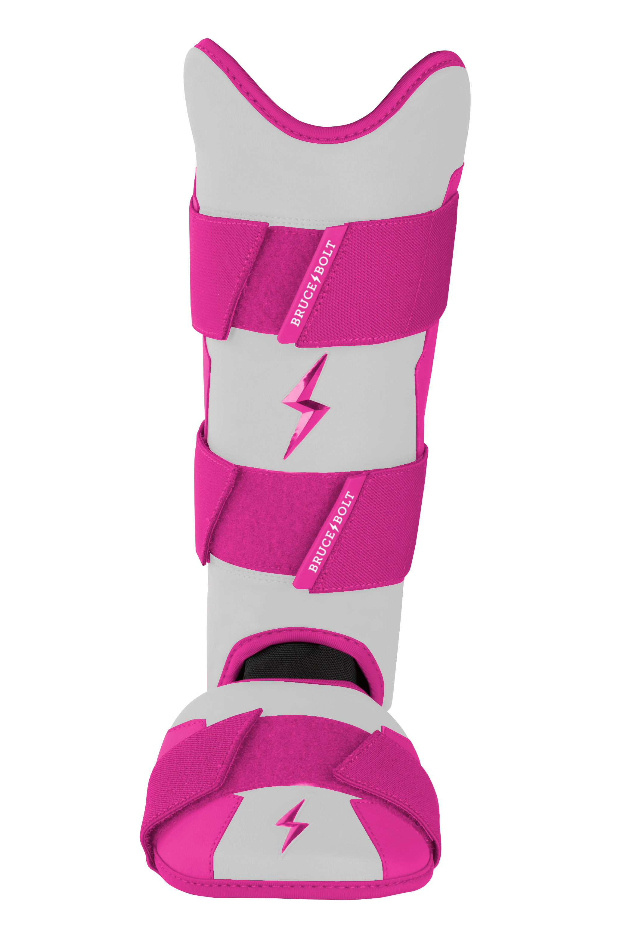 Pink Baseball Leg Guard with Moldable Shell & Sharkskin Inner | BRUCE BOLT Chrome Series