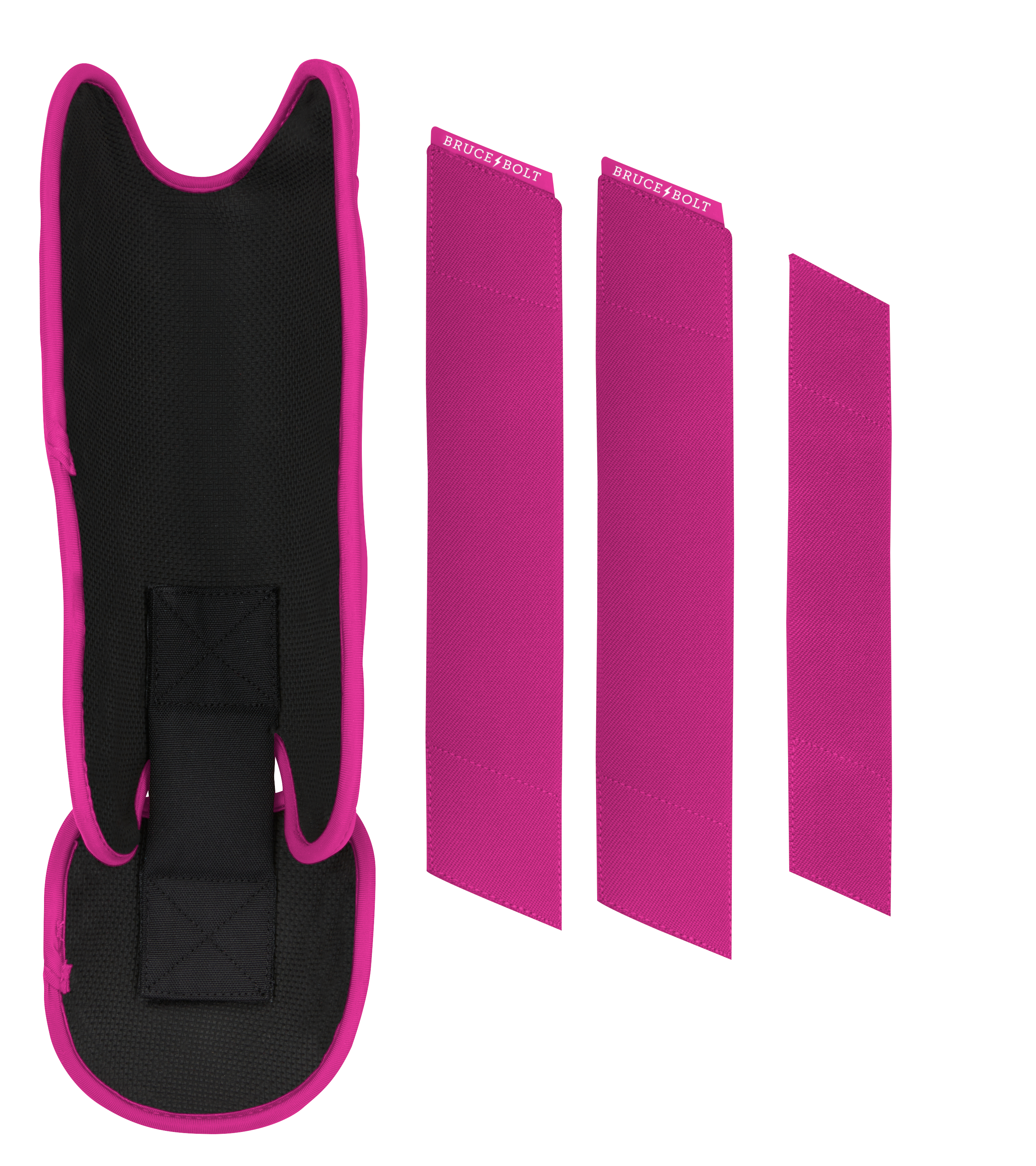 Pink Baseball Leg Guard with Moldable Shell & Sharkskin Inner | BRUCE BOLT Chrome Series
