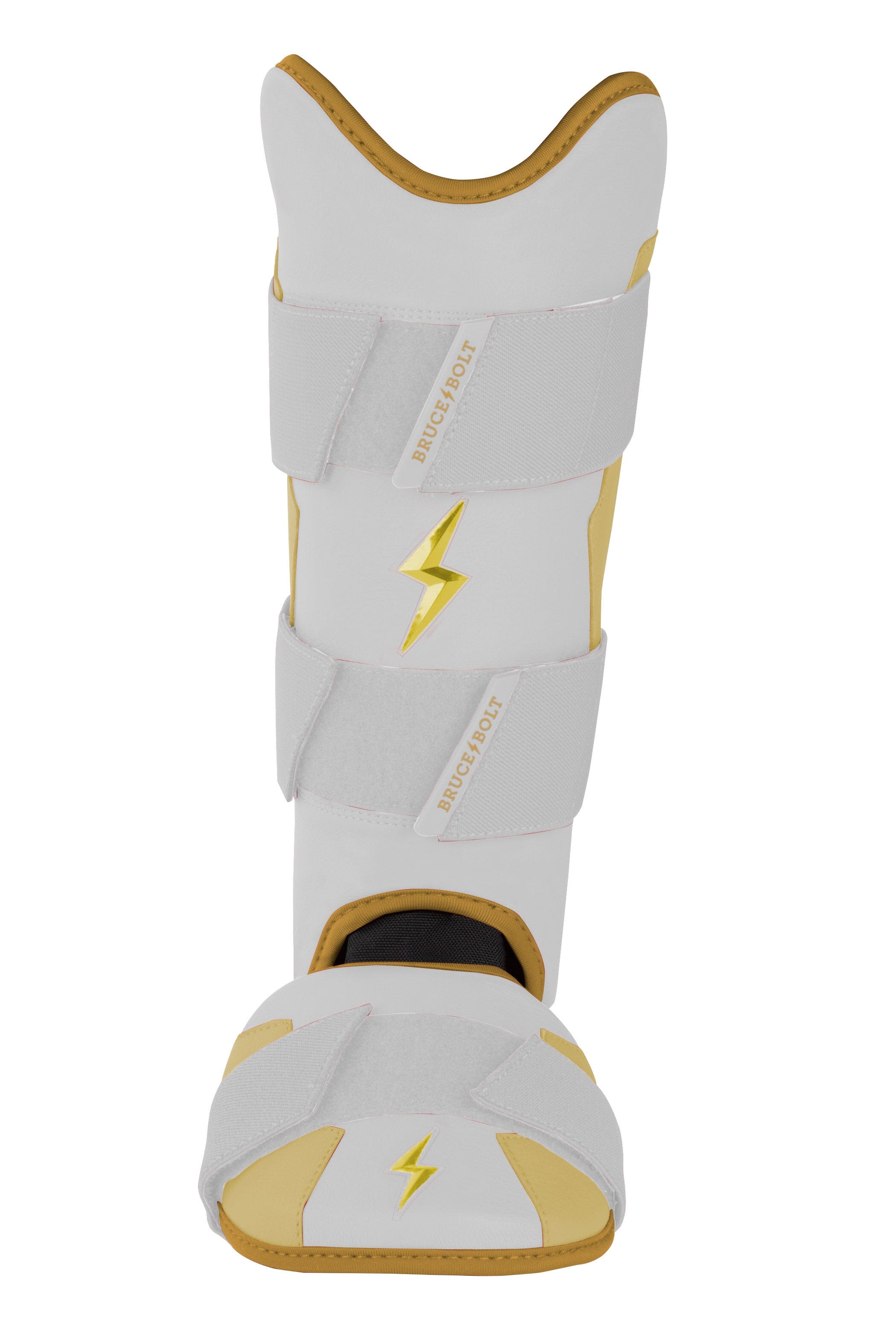 Premium Baseball Leg & Ankle Guards with Moldable Shell & Shark Skin Grip | BRUCE BOLT Gold Series