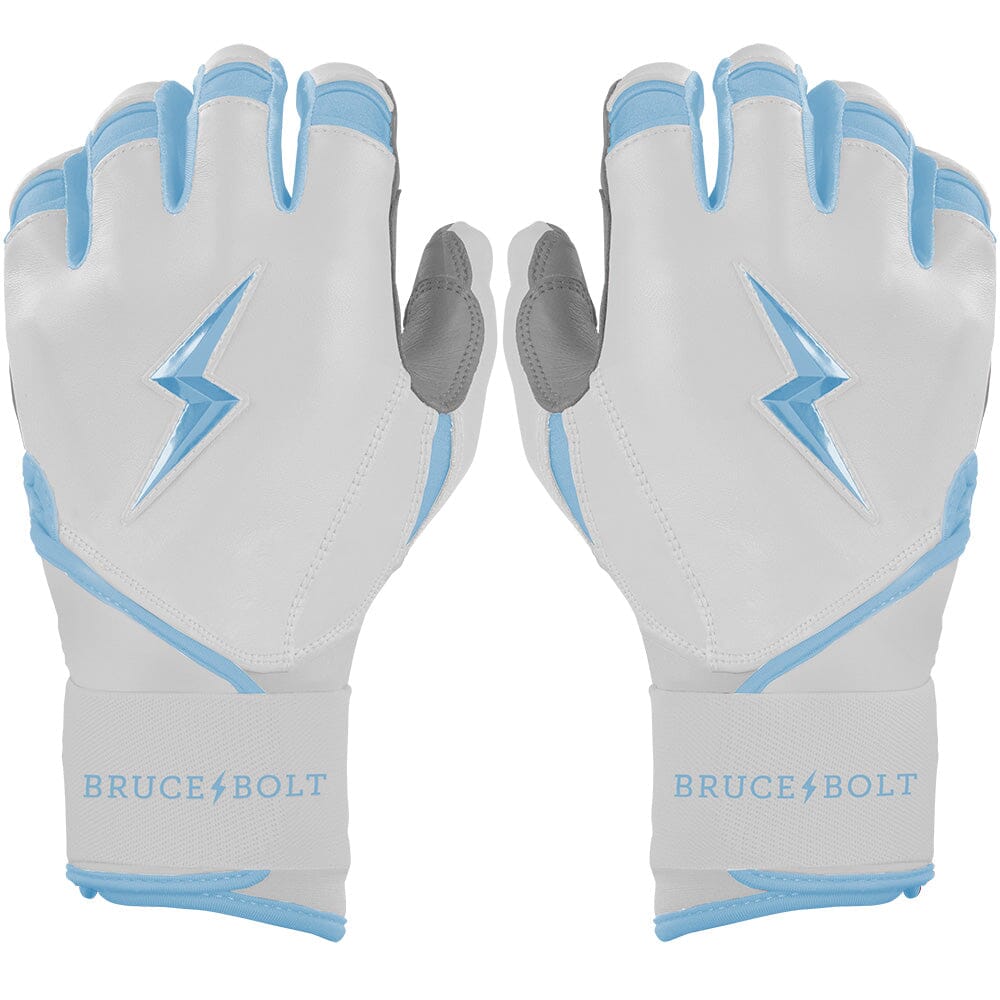 Premium Long Cuff Batting Gloves with Cabretta Leather | Baby Blue