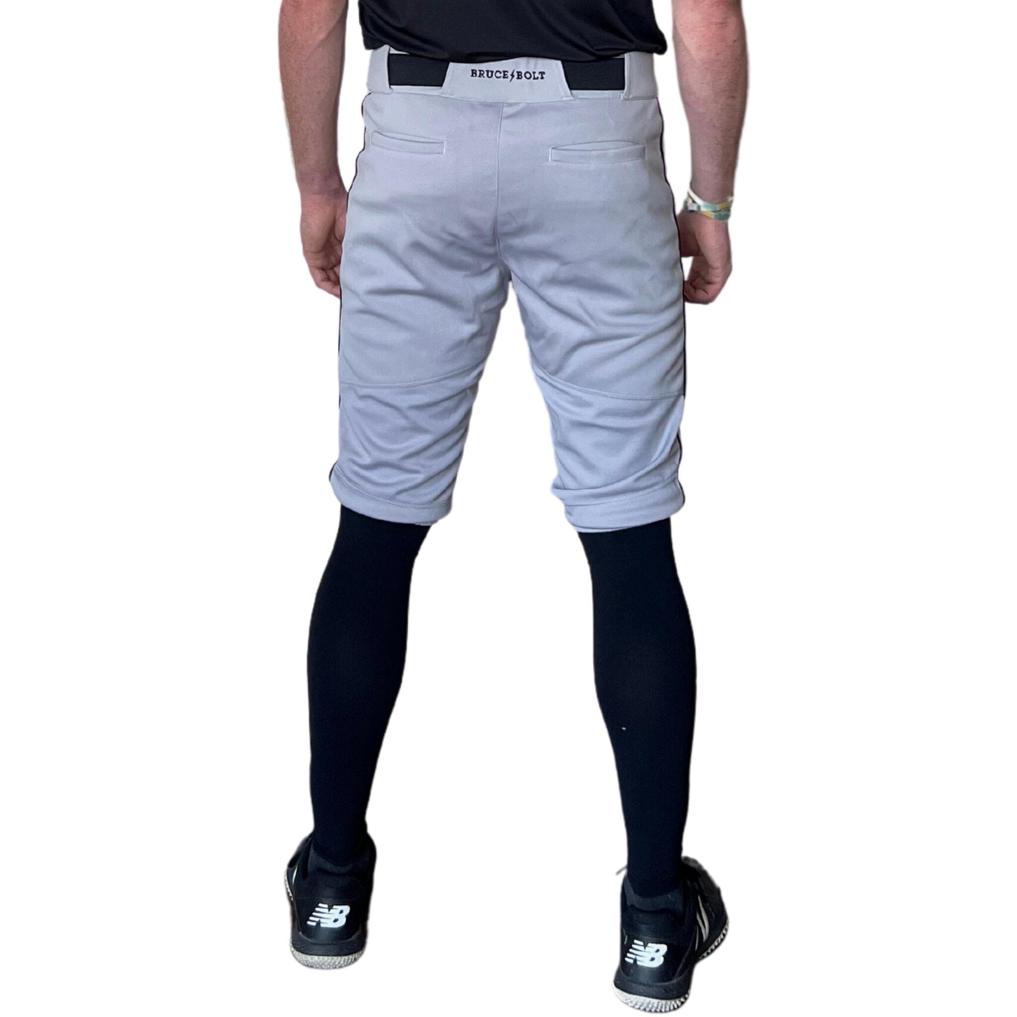 Premium Pro Baseball Shorts - Above the Knee Cut & Non-Slip Waistband | BRUCE BOLT