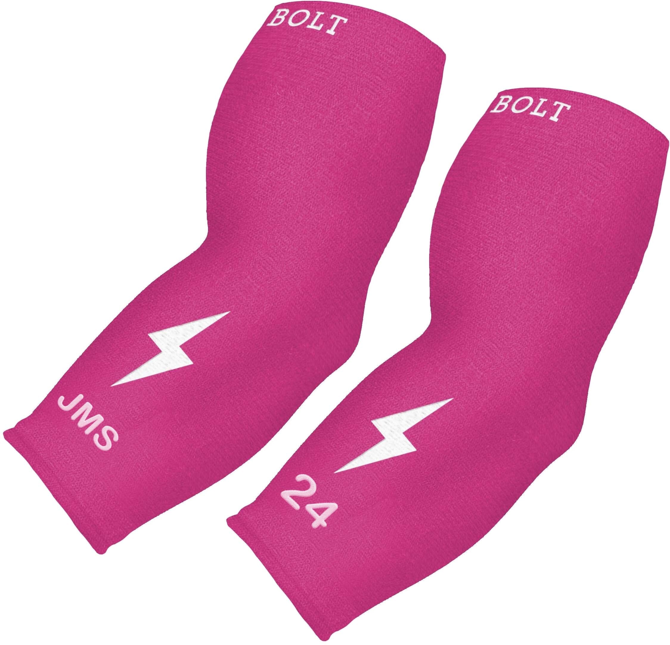 Personalized Compression Arm Sleeve 3/4 Length - BRUCE BOLT | Pink