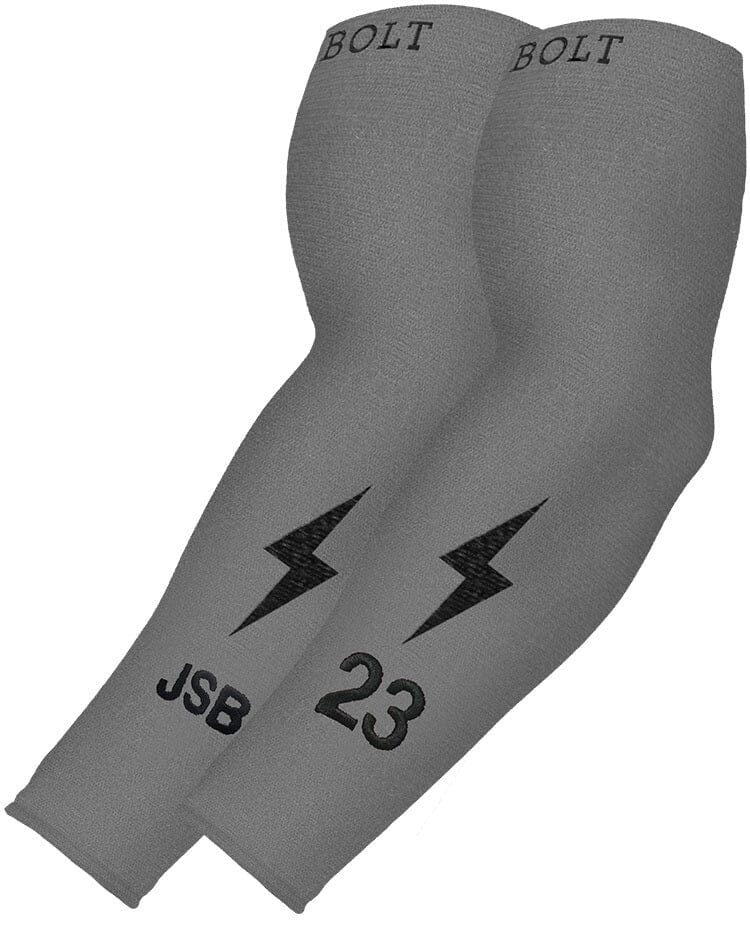 Graduated Compression Arm Sleeve for Baseball & Recovery | BRUCE BOLT Grey
