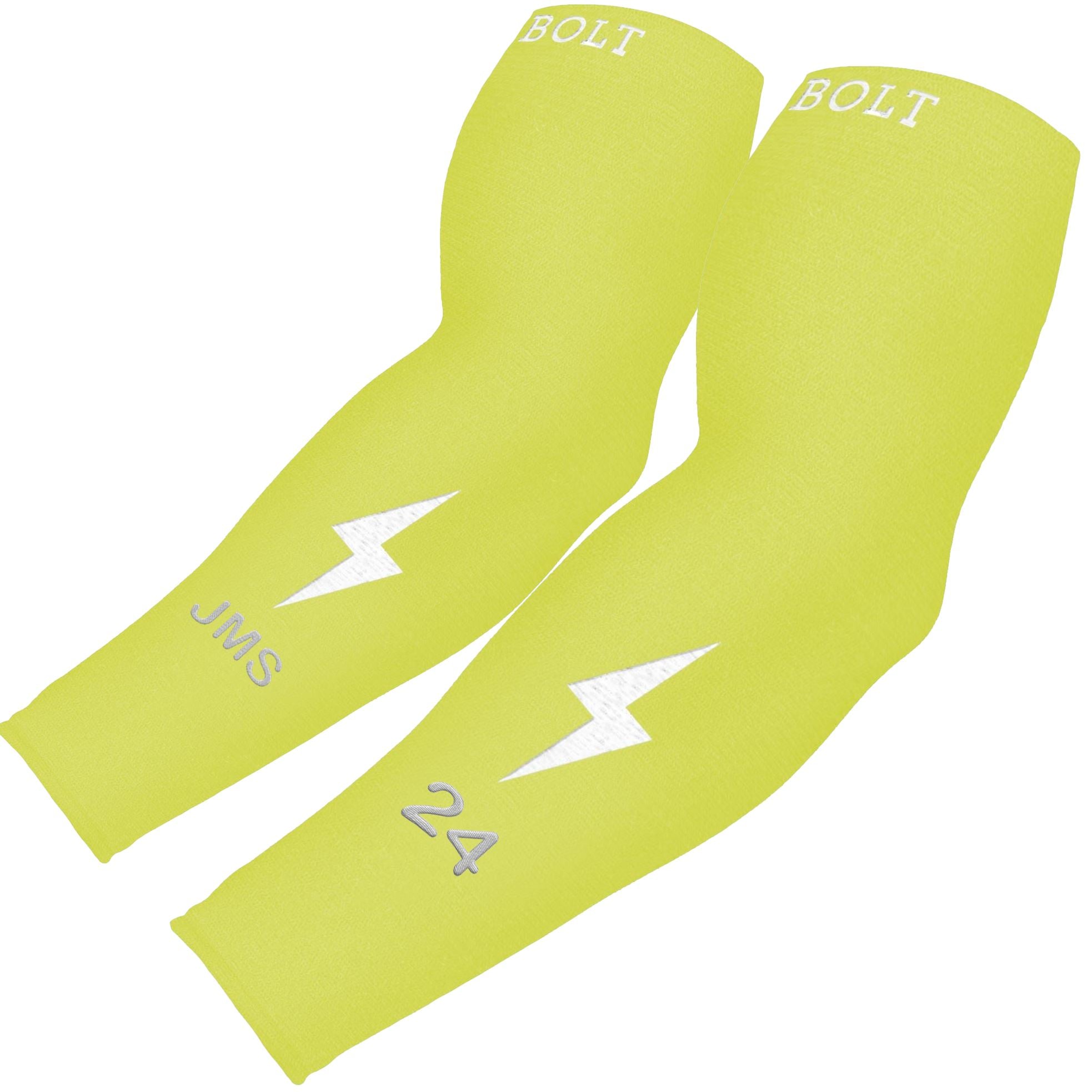 Compression Arm Sleeve for Sports & Recovery | BRUCE BOLT Neon Yellow