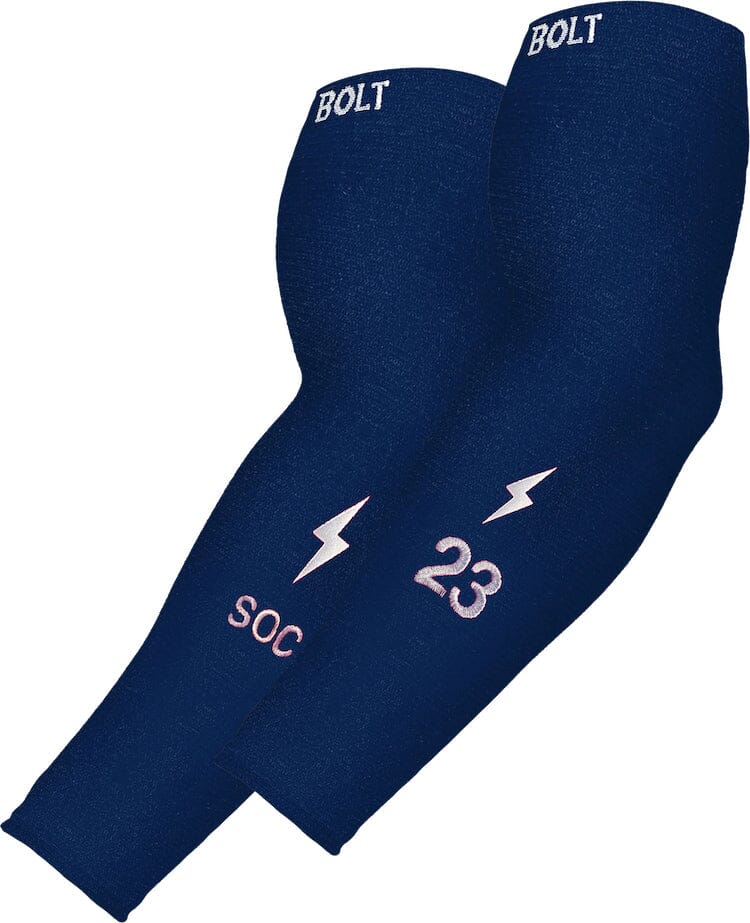 Graduated Compression Arm Sleeves for Baseball & Recovery | Premium Navy