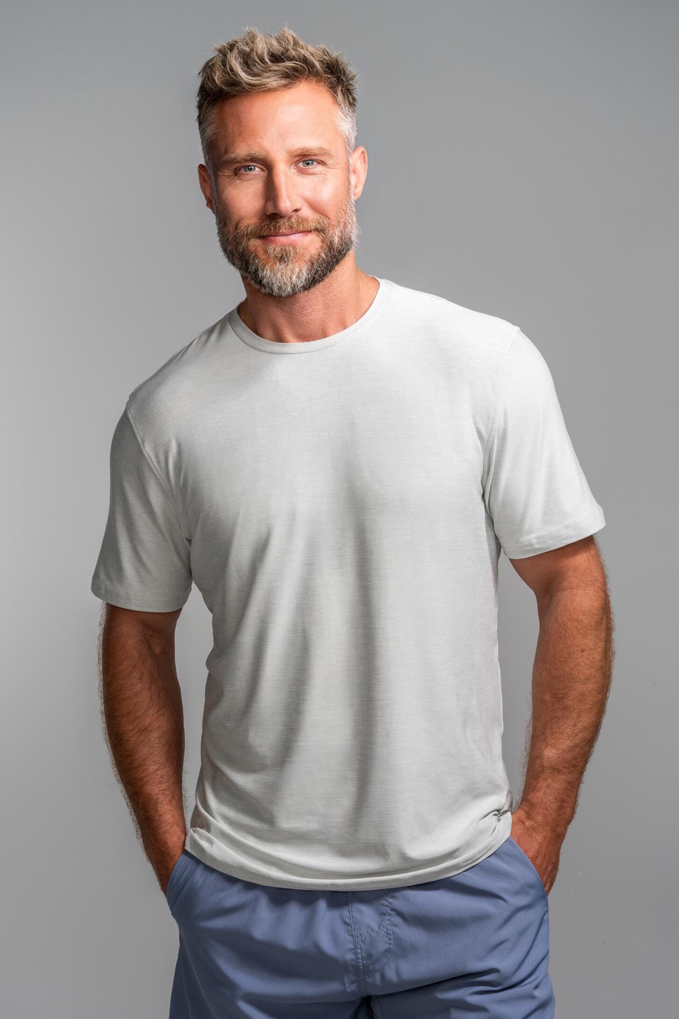 Soft Breathable T-Shirt for Workouts & Casual Wear | SuperSoft Grey