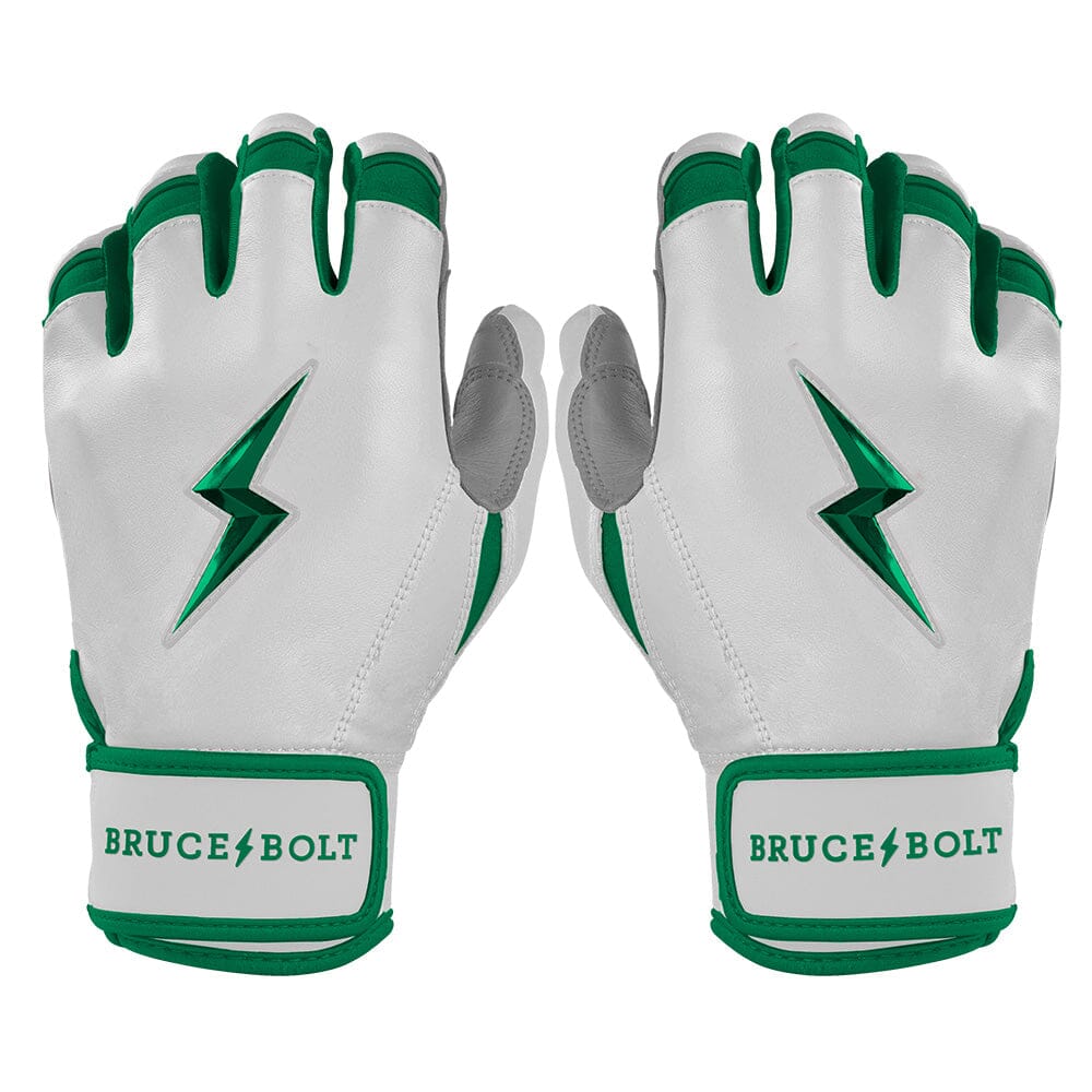 Premium Short Cuff Batting Gloves with Reinforced Palm | Bruce Bolt Pro Chrome Series