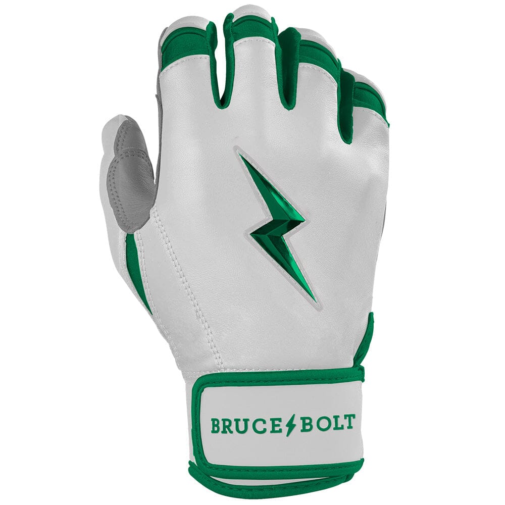 Premium Short Cuff Batting Gloves with Reinforced Palm | Bruce Bolt Pro Chrome Series