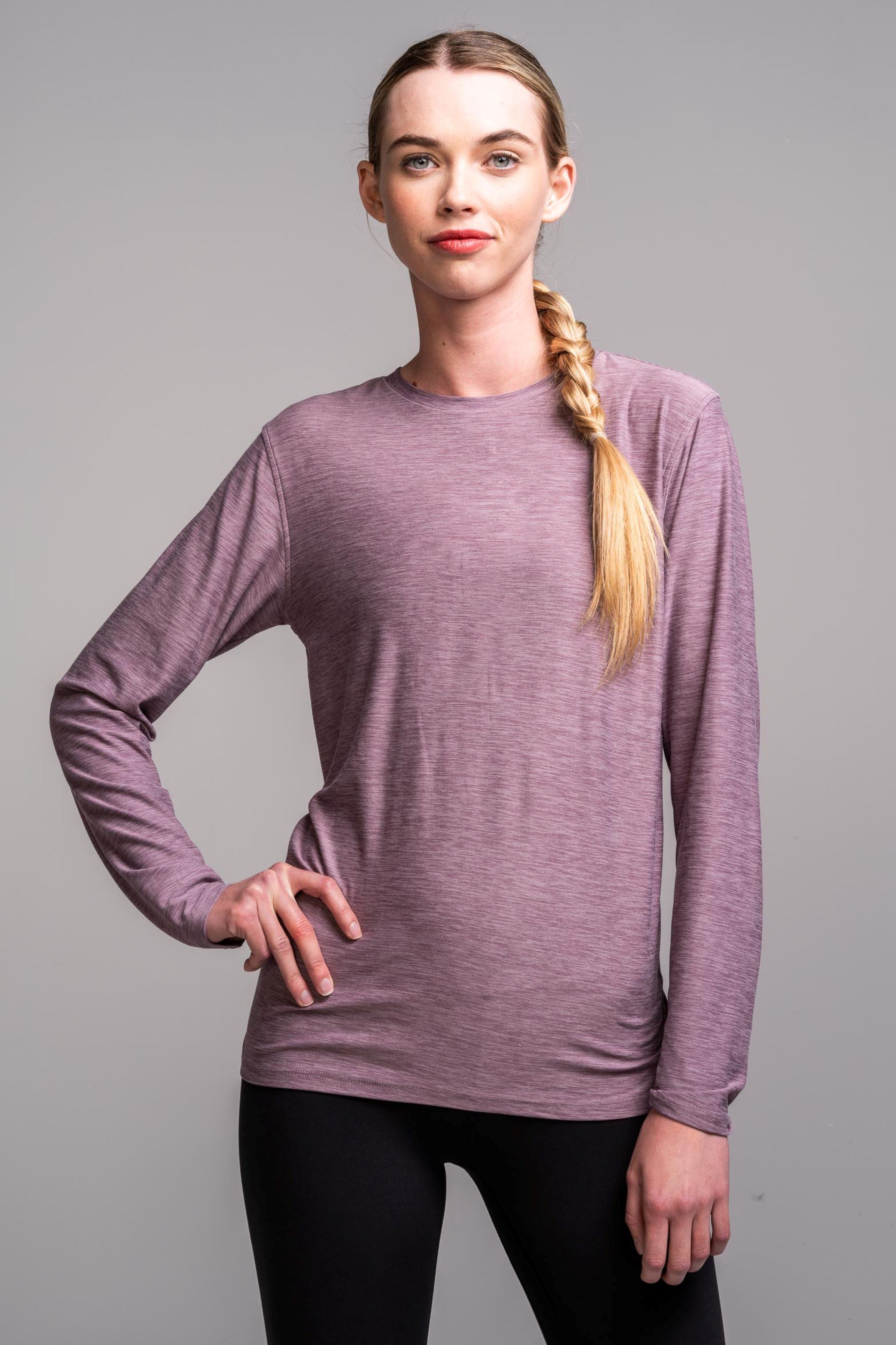 SuperSoft Long Sleeve T-Shirt for Women - Breathable & Stretchy | Cranberry