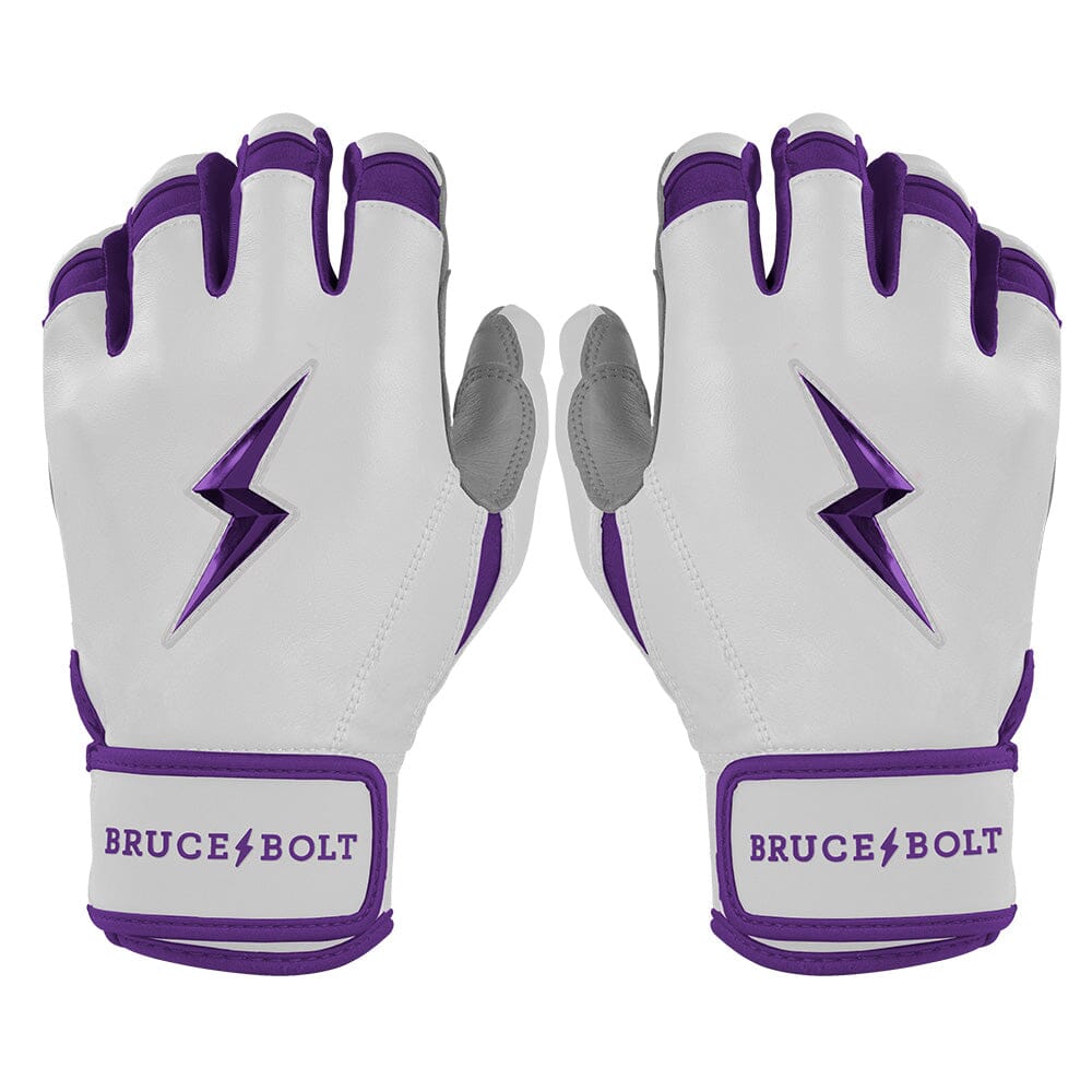 Premium Short Cuff Batting Gloves with Reinforced Palm | Bruce Bolt Pro Chrome Series