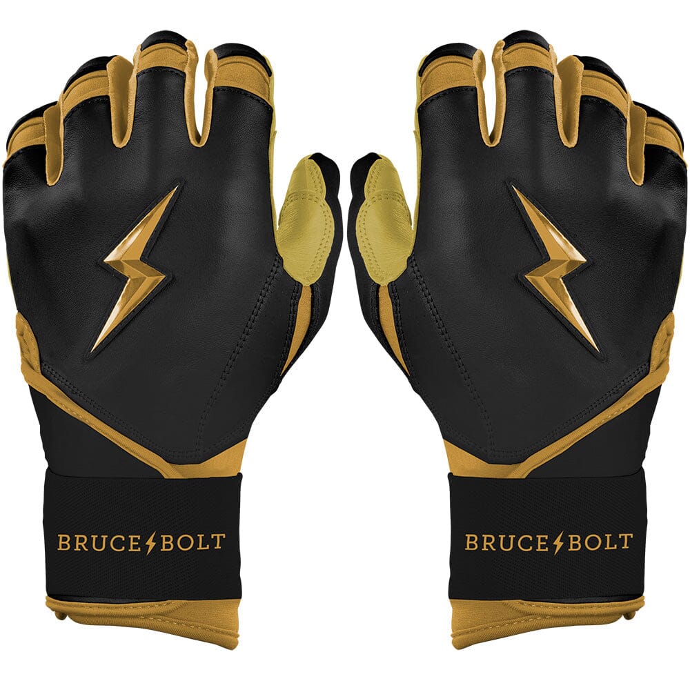 Premium Long Cuff Batting Gloves with Cabretta Leather | Gold Series