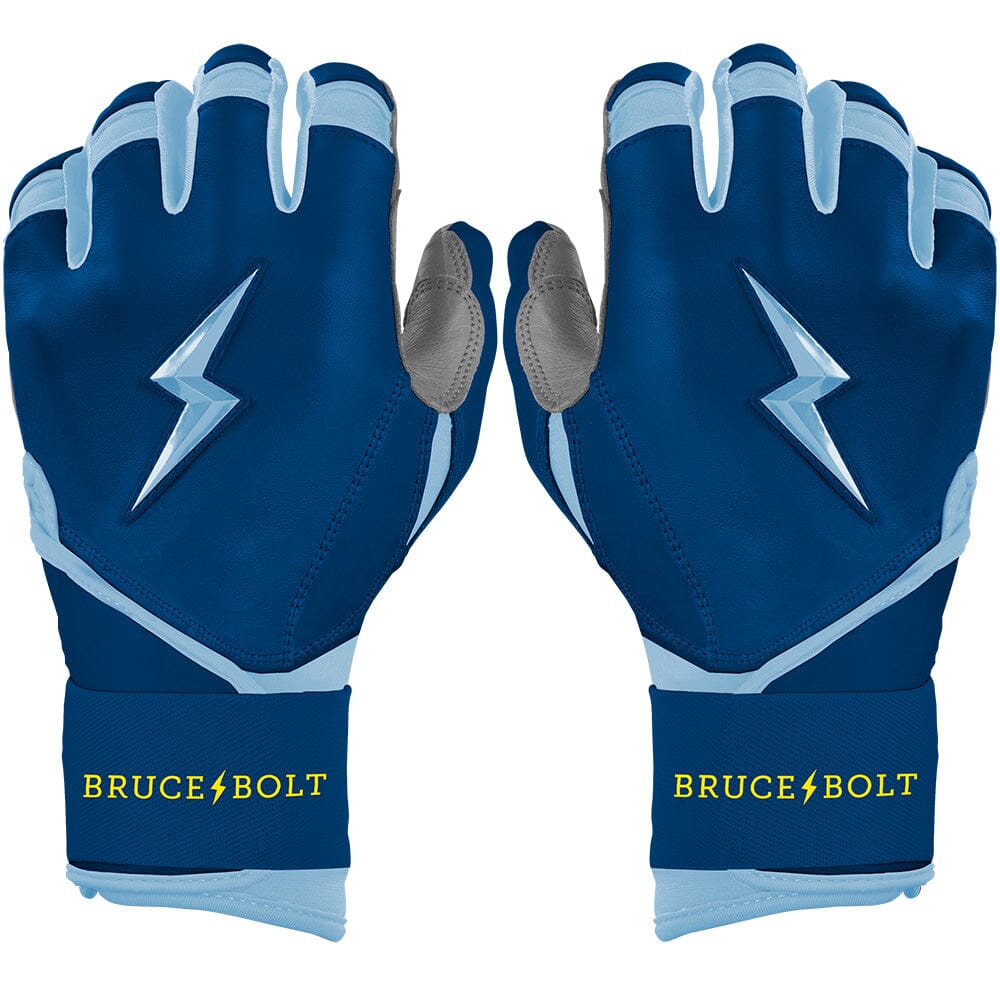 Premium Long Cuff Batting Gloves for Baseball | Bruce Bolt Tampa Blue