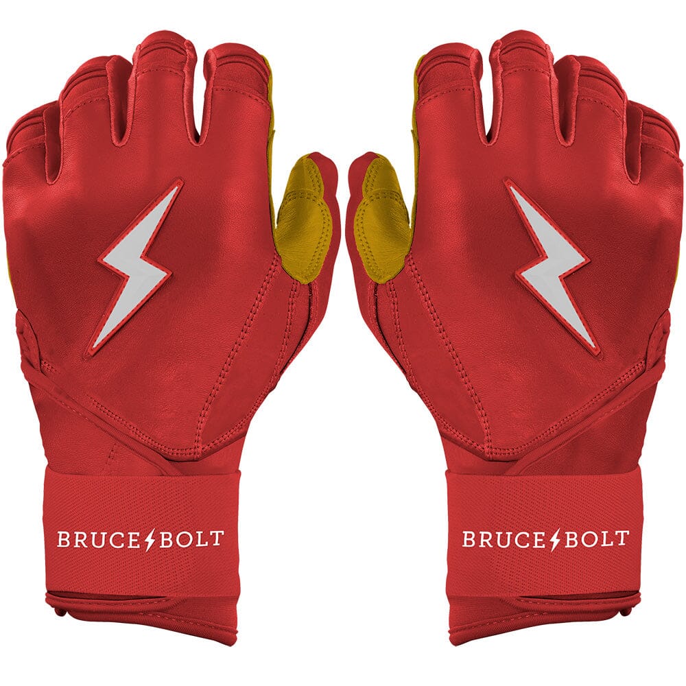 Premium Long Cuff Batting Gloves with Reinforced Leather | Bruce Bolt