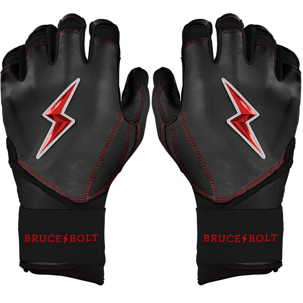 Premium Long Cuff Batting Gloves with Cabretta Leather | Bruce Bolt